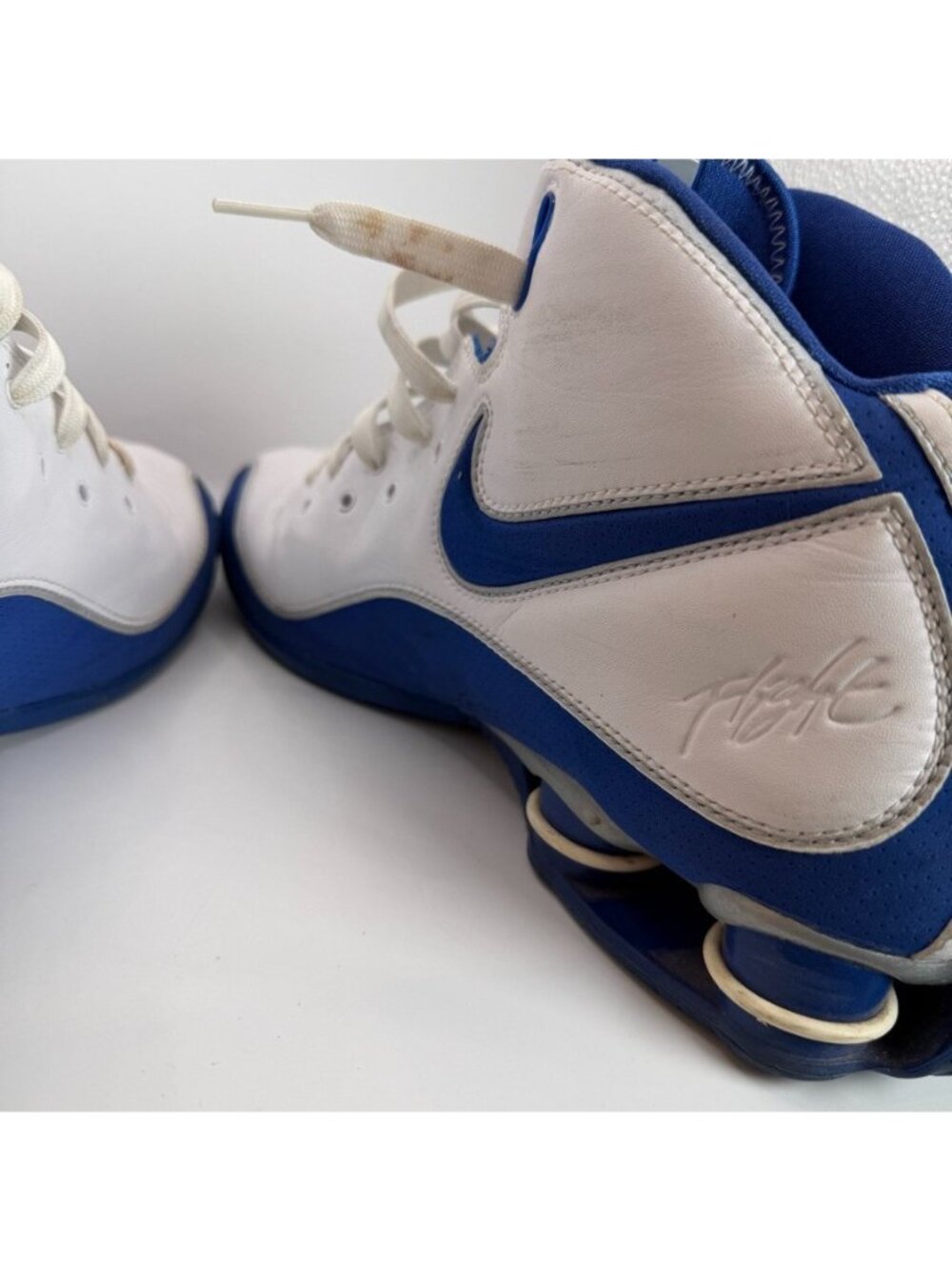 Nike Flight Shox Elite Slam Shoes Mens Size 11 Blue White Basketball 324826-141 - Picture 9 of 14